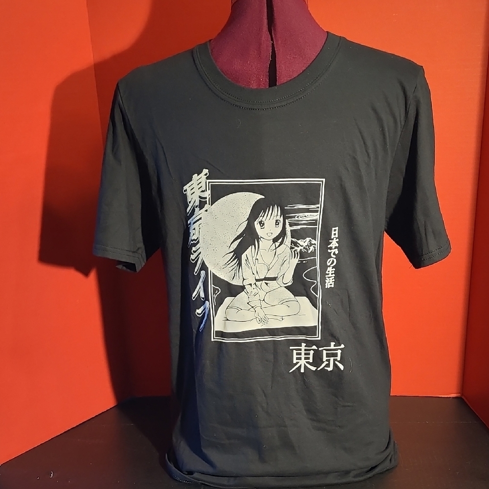 NEON RIOT  Graphic T-Shirt with Anime Design SIZE SMALL